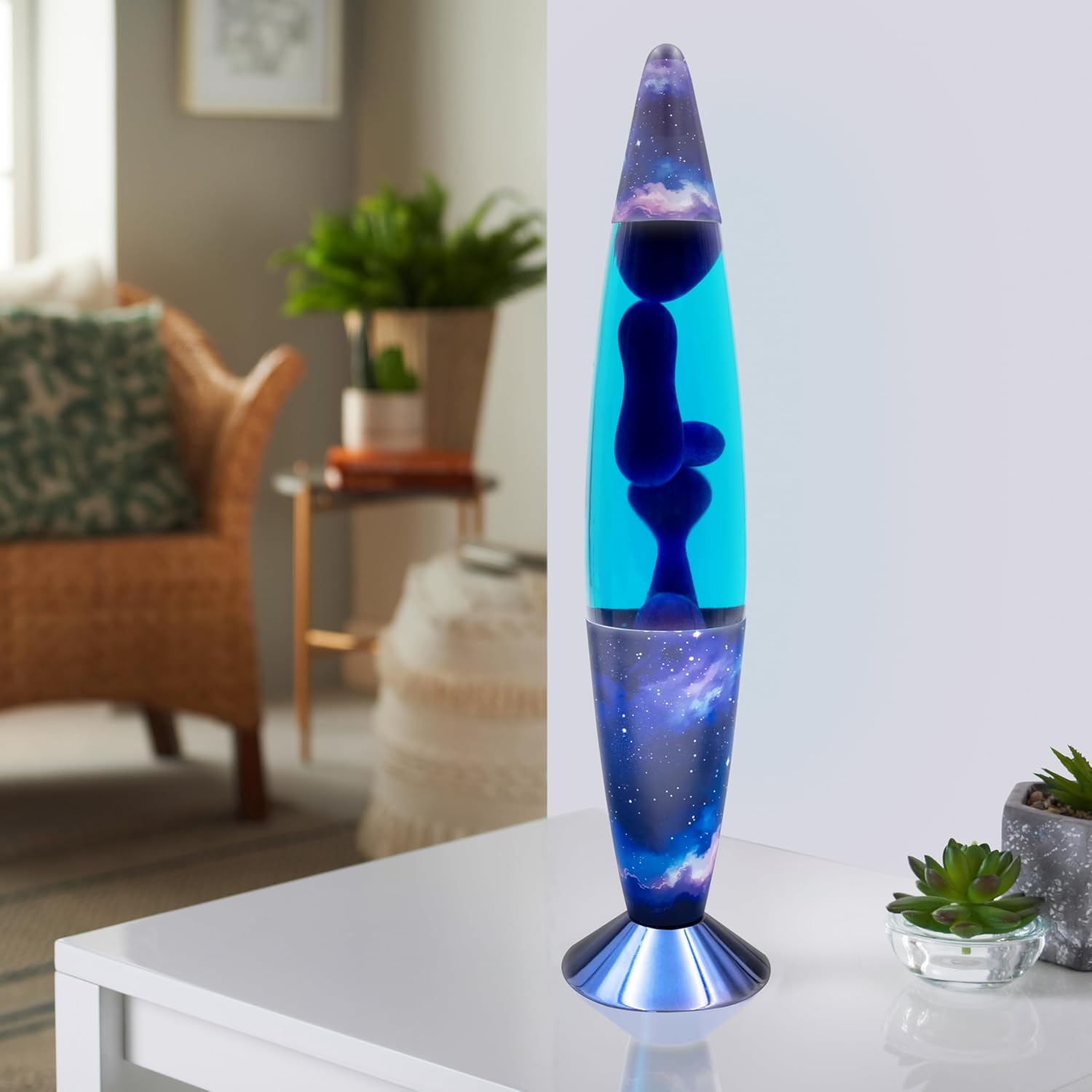 49009 Galaxy Lava Lamp/Matte Pattern Base/Retro Nostalgia/Relaxing Mood Light / 16 Inch Height