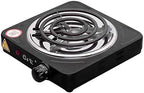 Q4U 1500W Burner Electric Charcoal Starter Coals Coconut Shells, Black, Slim