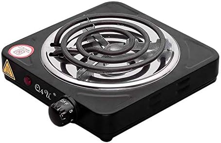 Q4U 1500W Burner Electric Charcoal Starter Coals Coconut Shells, Black, Slim