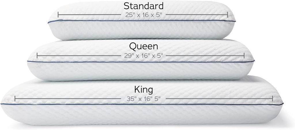 WEEKENDER Gel Memory Foam Pillow – 1 Pack Standard Size – Ventilated - Washable Cover,White (Package may vary)