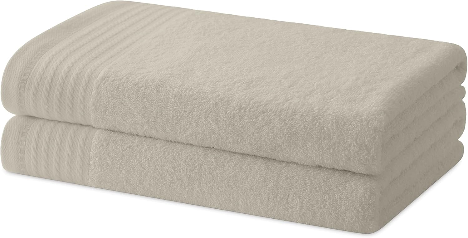 Degrees home - Set of 2 Bath or Shower Towels – Set of 2 – 100% Cotton – 480 g/m2 – 130 x 65 cm