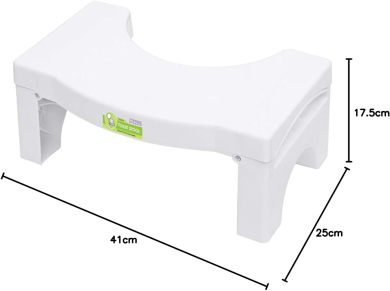 Folding Squatting Toilet Stool | 7 Inch Non-Slip Bathroom Step Stool | Anti Constipation Natural & Comfortable Squat Aid Stool Secondary image