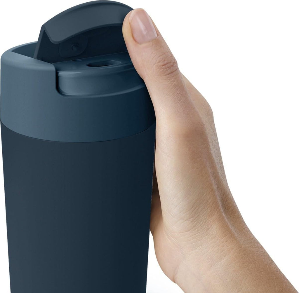 Sipp Travel mug, Hygienic, Leakproof reusable mug, Coffee & Tea Cup with Lid - 454 ml (16 fl. oz) - Blue
