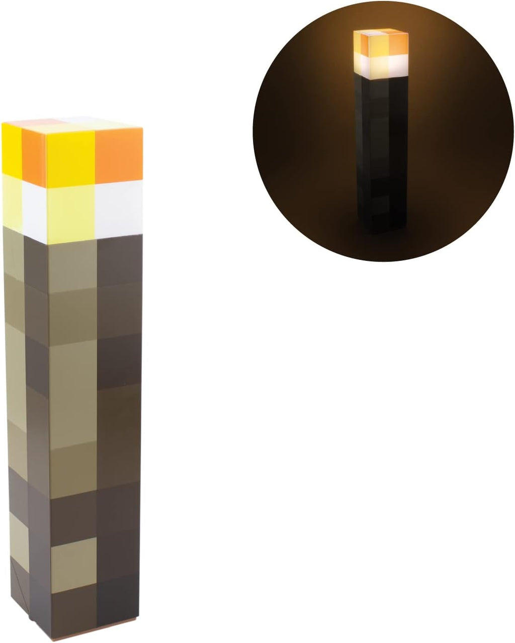 Minecraft Torch Light - Officially Licensed, 2 Light Modes, 2 Use Modes, Battery Operated, Gift for Gamers | Paladone