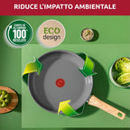 Lagostina Vivissima 20 cm Non-Stick Frying pan with Long Handle, Ceramic Coating, Fast Heating and Even Cooking, Suitable for All Heat Sources, Including Induction