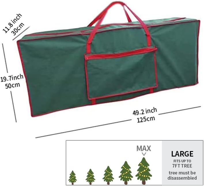Ram© Christmas Tree Storage Bag Fabric Xmas Tree Fabric Decor Holiday Store Bag Upto 9FT Tree