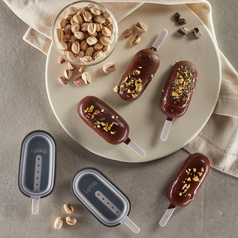 Classic Creamy Ice Cream Moulds 4 Units., Brown, 3400235SUR