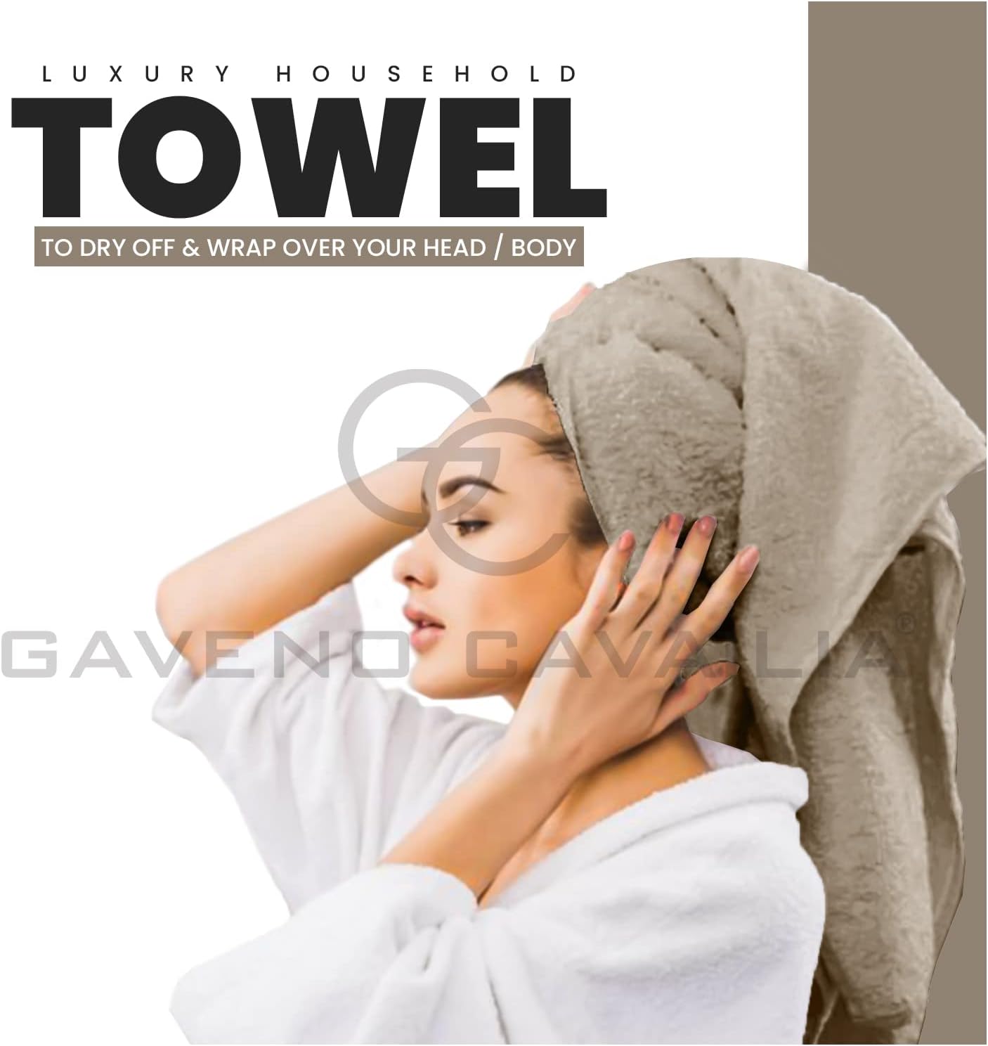 Gaveno Cavailia Luxurious 8 Pack Boston Towel Bale Set ( 4 Face, 2 Hand and 2 Bath), Cotton, Silver