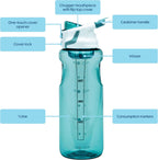 Chugger Water Bottle with Infuser, Green, 1 litre Capacity