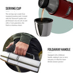 Stainless King Duck Egg Travel Flask (1.2L), Premium Leak Proof Insulated Tea & Coffee Flask for Hot & Cold Drinks, Built-in Cup, Twist-Pour Stopper, BPA-Free, Durable Steel