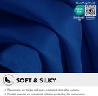 Blue Blackout Curtains Eyelet Thermal Insulated Bedroom Blackout Curtains for Living Room 46 x 54 Inch Drop 2 Panels