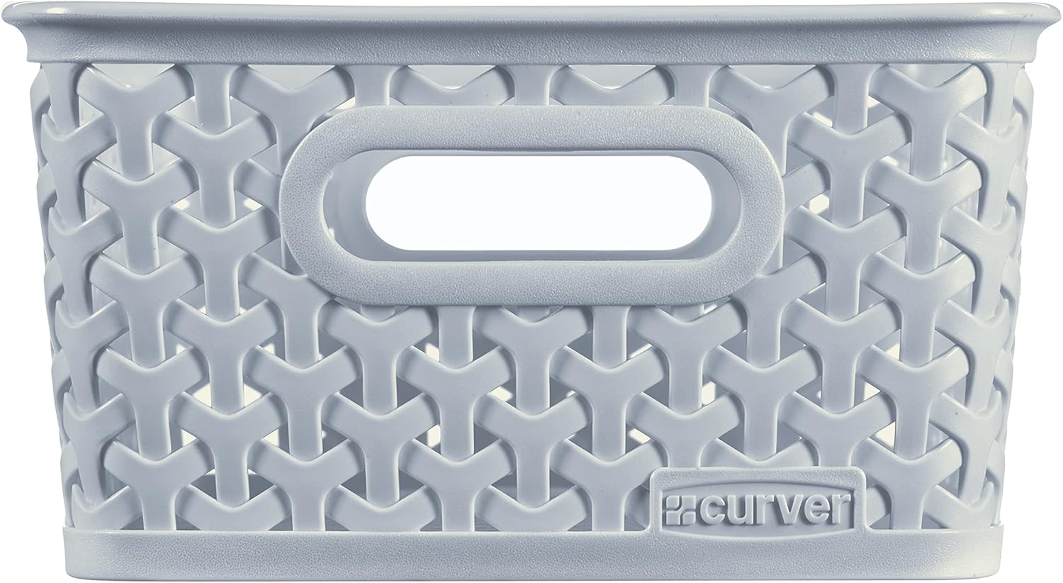 My Style Small Rectangular Storage Basket 4L - Blue (Pack of 4)
