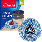 Rinse Clean Spin Mop Head Refill - Microfibre power - Stubborn dirt removal - Authentic Vileda Mop Head Replacement - Machine Washable - Only Fits Rinse Clean or H2PrO Spin Models