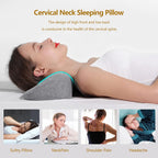Cervical Neck Pillows for Pain Relief Sleeping, High-Density Memory Foam Neck Bolster Pillow for Stiff Pain Relief, Neck Support Pillow Neck Roll Pillow for Bed Pillow (Dark Gray)