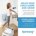 2 Step Stool for Kids, Sturdy Double Step Stool for Toddlers, Anti-Slip Stool for Children,Toddler's Stool for Potty Training and Use in the Kitchen and Bathroom Easy to Clean and Portable
