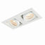 Xeno Matt White Twin Adjustable Tilt GU10 LED Mains Voltage Recessed Indoor Boxed Downlight