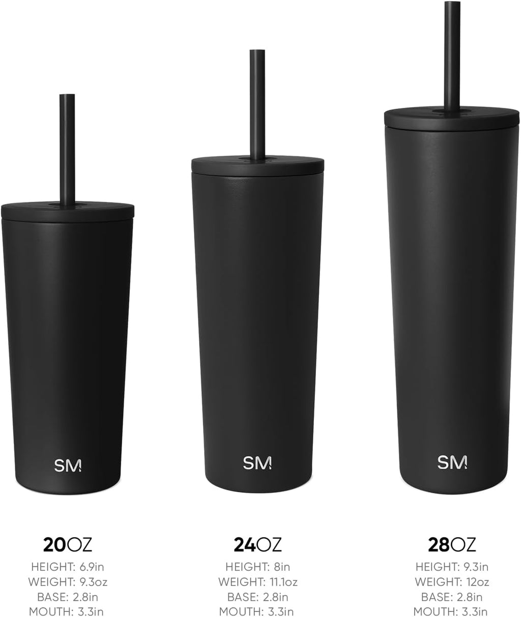 Insulated Tumbler with Lid and Straw | Iced Coffee Cup Reusable Stainless Steel Water Bottle Travel Mug | Gifts for Women Men Her Him | Classic Collection | 830ml | Forest