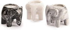 Marble Elephant Tea Light Candle Holder Collection - Monochrome Collection