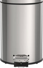 3L Pedal Bin – Stainless Steel Bathroom Bin with Lid, 17 cm Diameter x 27 cm Height, 94538103