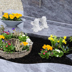 Relaxdays Grave Angel, Set of 2, Weatherproof, Frost-Proof, HxWxD: 10 x 7 x 9 cm, Decoration, Guardian, Polyresin, White