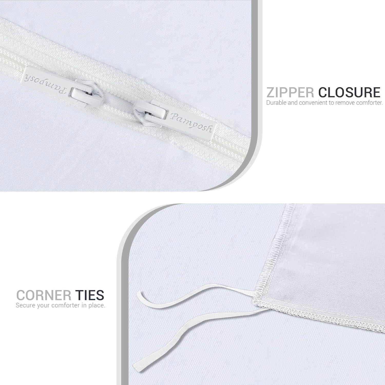 Double Duvet Cover Set - Pre-Washed Microfibre Bedding Set for Added Softness & Comfort - Lightweight Premium Quilt Cover Set for All Seasons With Zipper Closure