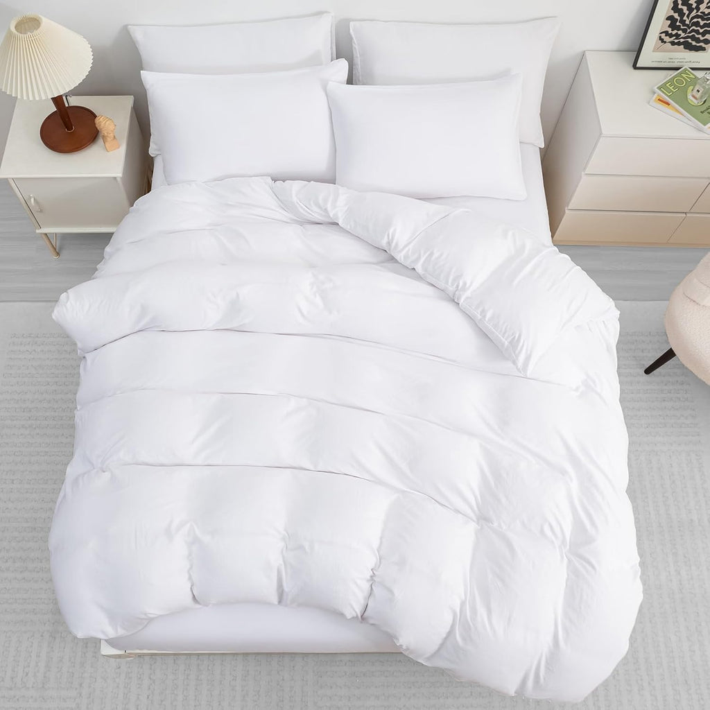 Double Duvet Cover Set - Pre-Washed Microfibre Bedding Set for Added Softness & Comfort - Lightweight Premium Quilt Cover Set for All Seasons With Zipper Closure