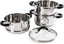 T80836 3-Tier Steamer with Encapsulated Base and Tempered Glass Lid with Steam Release Vent, Induction Compatible, Stainless Steel, Silver