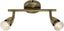 Amalfi 2 Way Adjustable Bar Spotlight Fixture - IP20 Semi Flush Ceiling Light - GU10 LED Compatible Spotlight Lamp - Residential and Commercial Dimmable Light Fitting | Antique Brass Finish