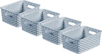 My Style Small Rectangular Storage Basket 4L - Blue (Pack of 4)