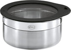 RÖSLE Tin with Keep-Fresh Lid, High-Quality Tin for Storing Food, Hygienic and Tasteless, 18/10 Stainless Steel, Dishwasher-Safe, 12 cm