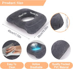 Inflatable Hemorrhoid Pillows, Donut Pillow for Tailbone Pain, Adjustable Inflatable Seat Cushion for Bed Sores, Postpartum Pregnancy, Car Seat, Airplane, 17.7'' x 15.4'' x 4.3''(Grey)