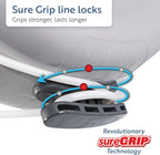 Retractable Duo Reel Washing Line, Grey, 2x15m, packaging may vary