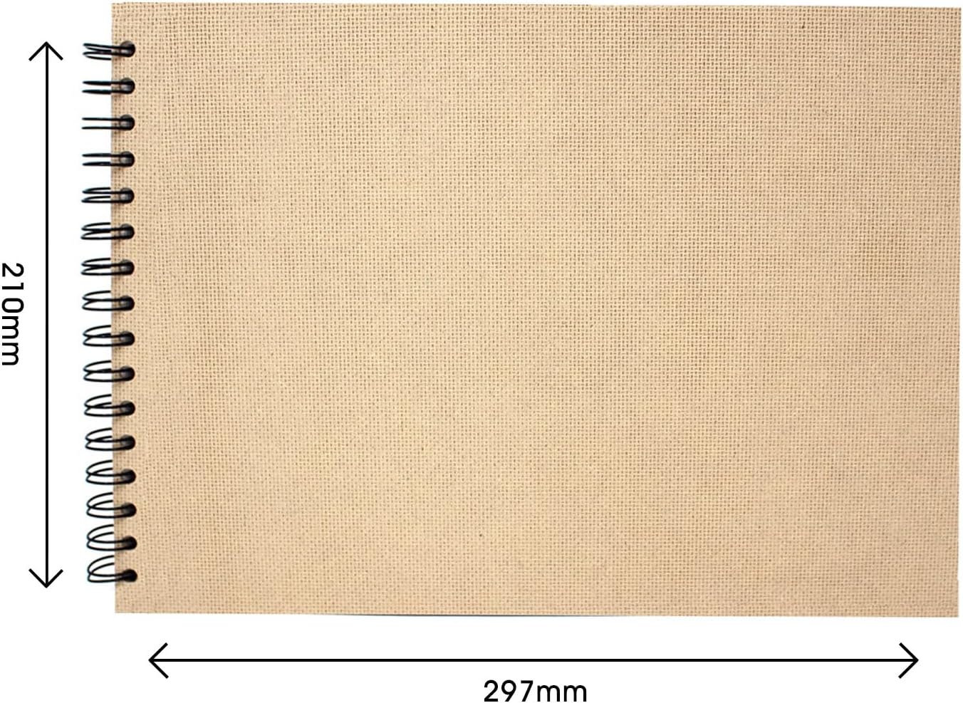 Enviro – Spiral Bound A4 Sketchbook – Landscape - 70 Sides/35 Pages of Recycled 170gsm Drawing Paper – 100% Recycled Sketchbook / Scrapbook, White