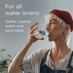 Glass Water Filter Jug Light Blue (2.5L) Starter Pack inc. 3x MAXTRA PRO Pure Performance - Premium Glass jug with easy-filling Flip-Lid and Indicator - in sustainable Smart Box packaging