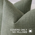 Artscope Linen Cushion Covers Set of 1 Decorative Lumbar Pillowcase Pillow Cover 12x20 Inch for Home Decor Sofa Bedroom Car 30x50cm Gray Green