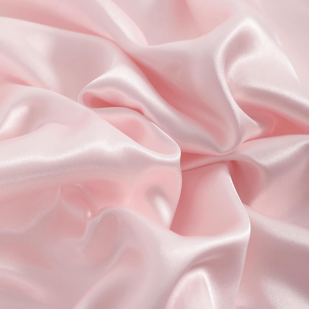 Silk Satin Pillowcases - Satin Pillowcase for Hair and Skin, Pillow Cases 2 Pack with Envelope Closure, 50x90 cm, Light Pink
