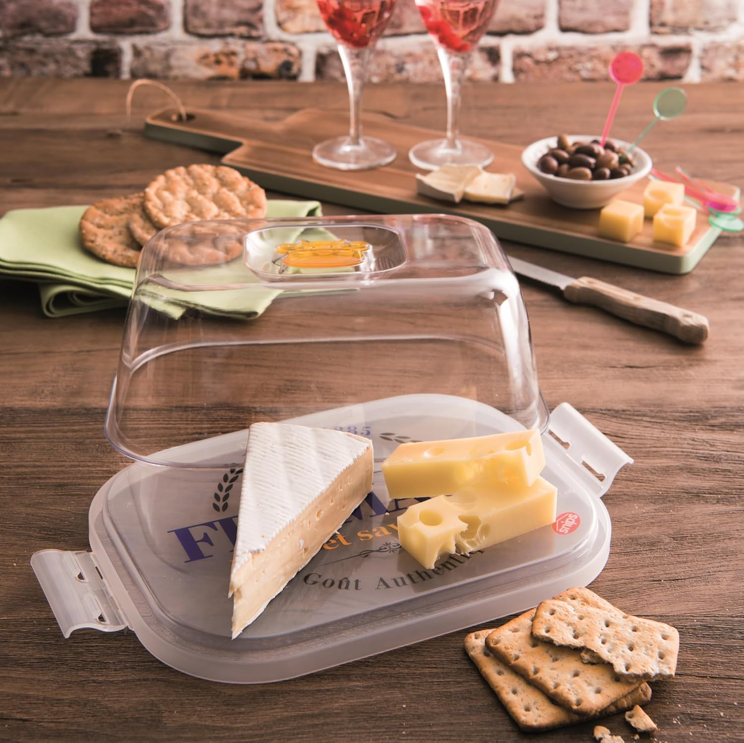 Cheese Container, Food Keeper, Food Container 3 LT, 7 x 20 x 11 cm, Made in Italy