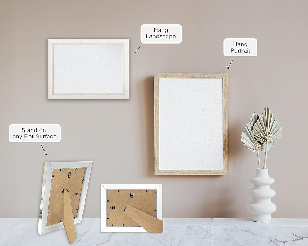 British Made Picture / Photo Frame to fit 8"x8" (20.32cm x 20.32cm) with Lime Oak Wood Effect Frame
