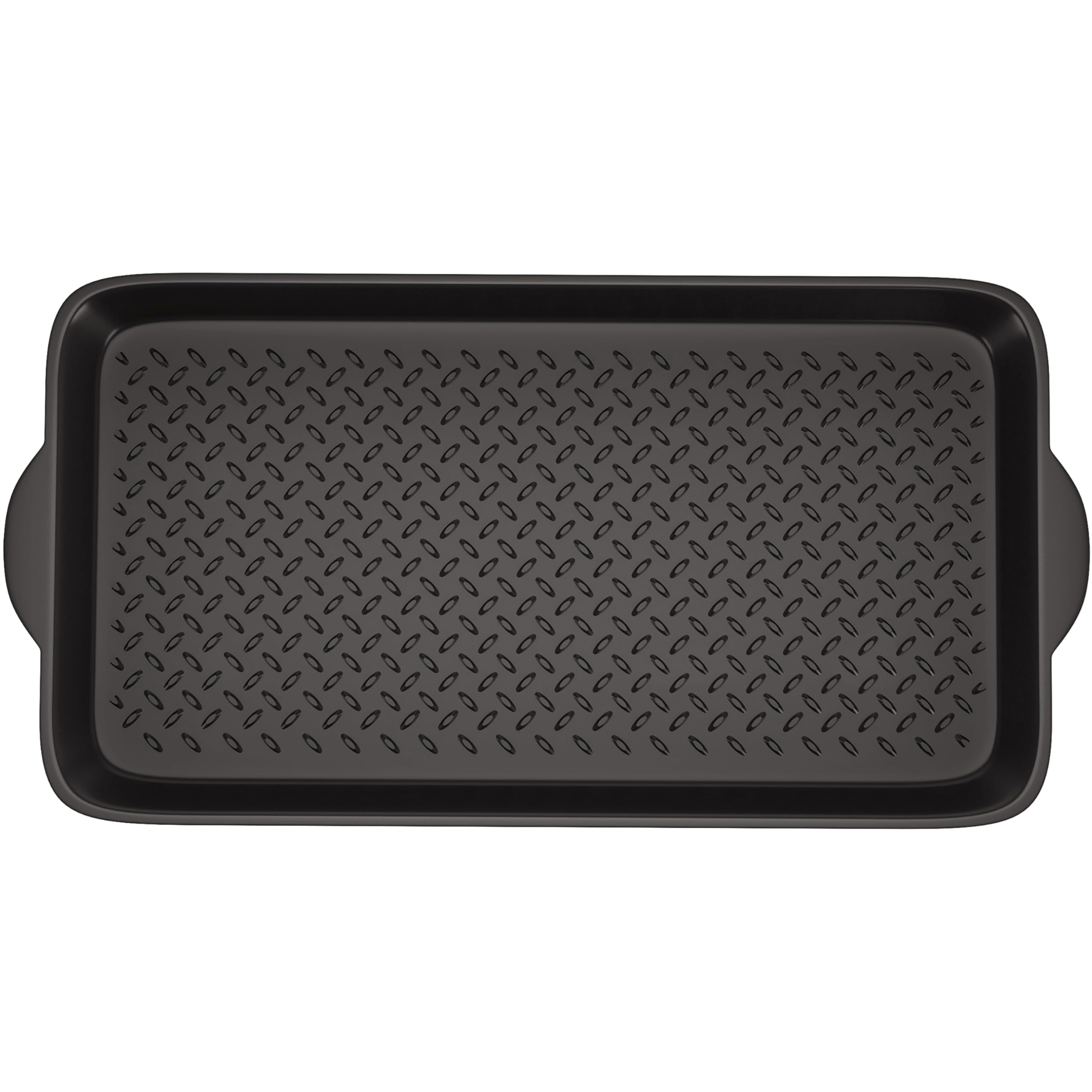 Matace 100 Percent Rubber Boot Tray for Entryway - Water Resistant Shoe Trays- Natural Rubber Mats for Shoes, Boots, Pets - Indoor and Outdoor Use, 27.95"x 15.74", Black
