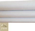 JMW. 100% Cotton Plain White Fabric - Extra Wide (150 CM), Soft, Durable Material - Ideal for Arts & Crafts, Dressmaking, Quilting, Sewing, Bedding, Pillowcases, Bunting