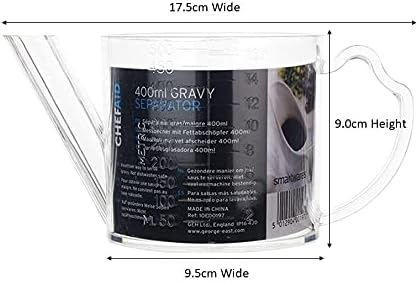 Gravy Separator, 400ml Acrylic Plastic Jug with Measurment Markings for ease of use, Perfect for removing fat and lumps from Juices, BPA Free and Dishwasher Safe Secondary image