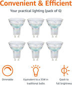 Professional LED GU10 Spotlight Bulb, 3.7W (equivalent to 35W) Cool White, Dimmable (6-Pack)