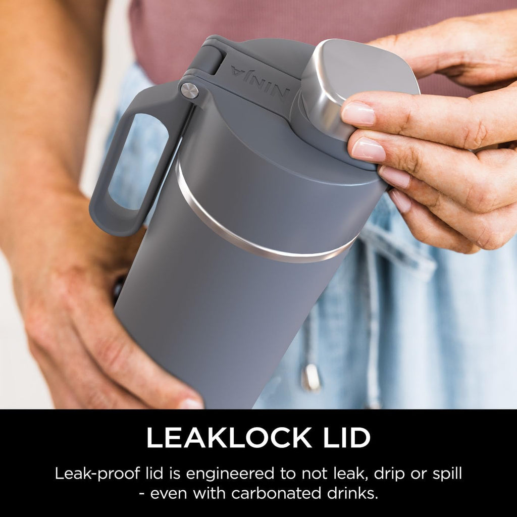 Thirsti Water Bottle and Flask 530 ML With Leak-Proof Lid, Designed For Carbonated, Hot & Cold Drinks. Ideal For Travel & Sports, Triple Insulated, Stainless Steel Bottle, Grey, DW1801EUUKGY