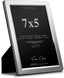 Silver Plated Photo Frame Picture Frame Plain Satin Finish and Tarnish Protected for Wedding Picture or Family Photos (7x5)