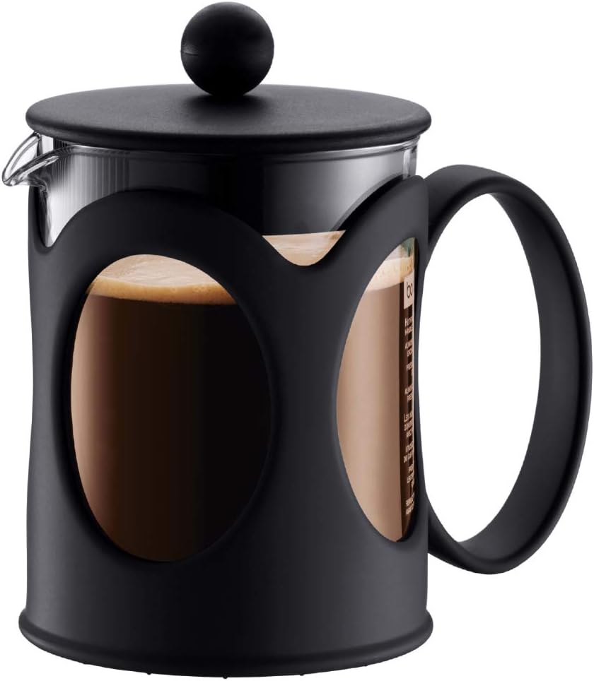 Kenya French Press - 500ml / 4 Cups Coffee Maker - Heat-Resistant Borosilicate Glass & Stainless Steel - Dishwasher Safe Cafetiere - Made in Portugal