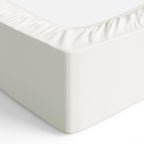 Bedding Soft Microfibre Super King Fitted Sheet with 12 inch (30 cm) Deep Pocket, 180 x 200 cm, Cream