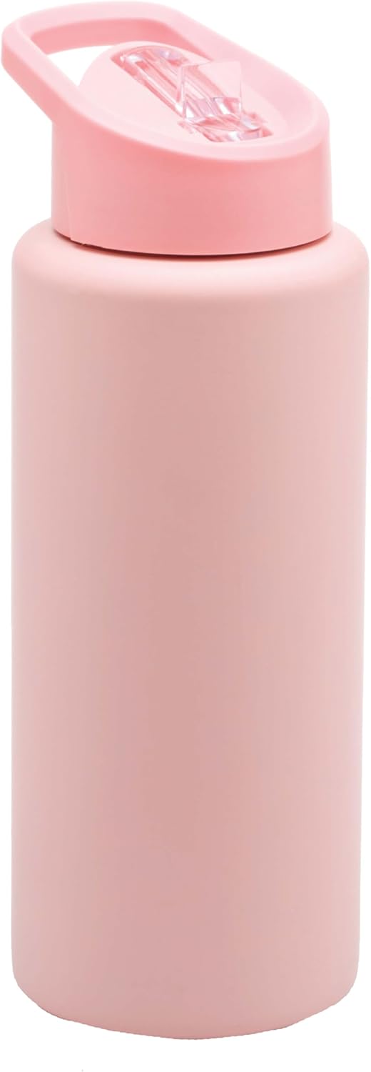 Stainless Steel Reusable 1 litre water bottle - Peach