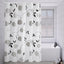 Shower Curtain Flower Pattern Extra Large 180-300cm Wide, 240x200cm PEVA Anti Mould Waterproof Wet Room Shower Curtains Liners, Shower Curtain for Wet Room Floor Length, Plastic