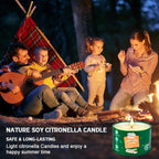 Citronella Candles Outdoor - 4 * 4.4 OZ Natural Soy Candle for Home Patio, 100 Hours Long Lasting Burn Outside Candles for Garden Yard Balcony Summer Camping