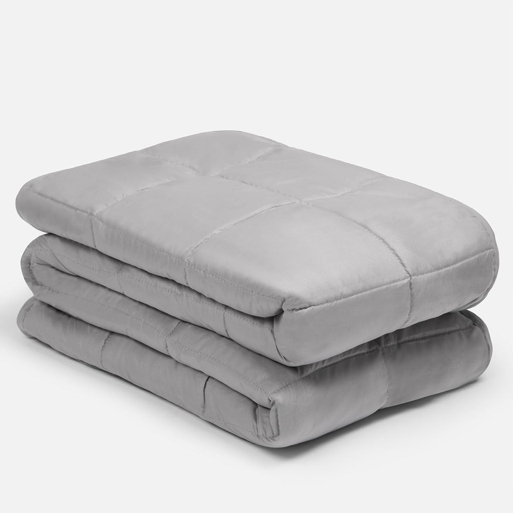 Weighted Blanket 6kg for Adults Therapy Anxiety Autism Insomnia Stress Relief, Single/Double - Silver Grey - 125 x 180cm - (Disclaimer Only suitable for age 3+ years)